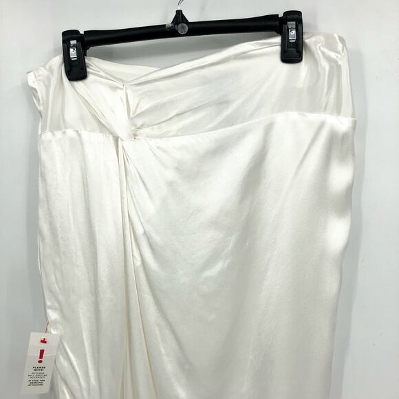 BARDOT Women's Joelle Side Leg Midi Skirt XXL US 12 Orchid White Front Knot NWT - Picture 6 of 14